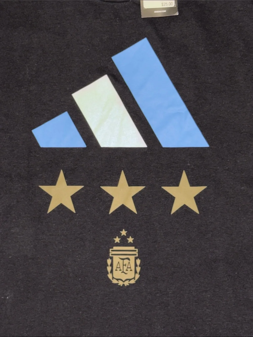 NWT Adidas Argentina AFA Soccer Graphic T-Shirt Black Men’s Large IS5475